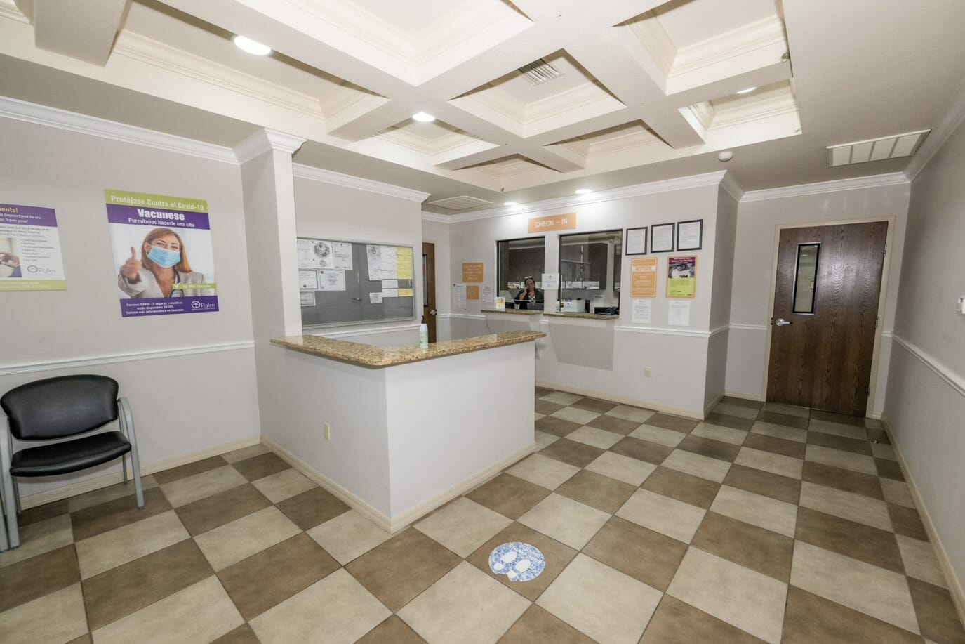 The waiting room inside the Palm Medical Centers office in North Lakeland, FL.