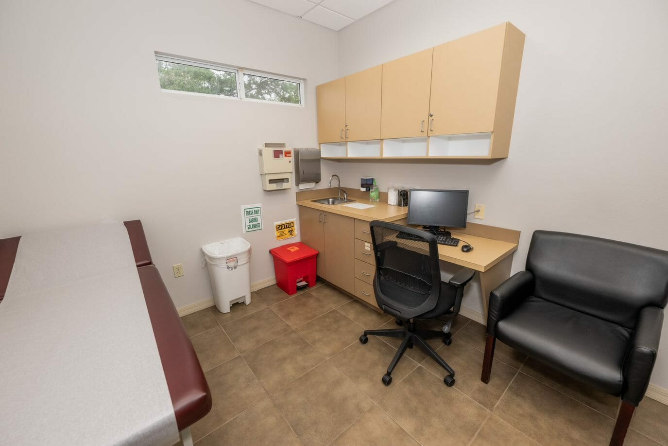 Exam room at a doctor's office.