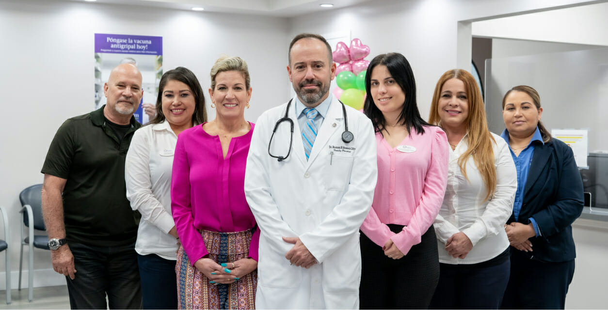 The clinic staff at Palm Medical Centers in Hialeah, FL.