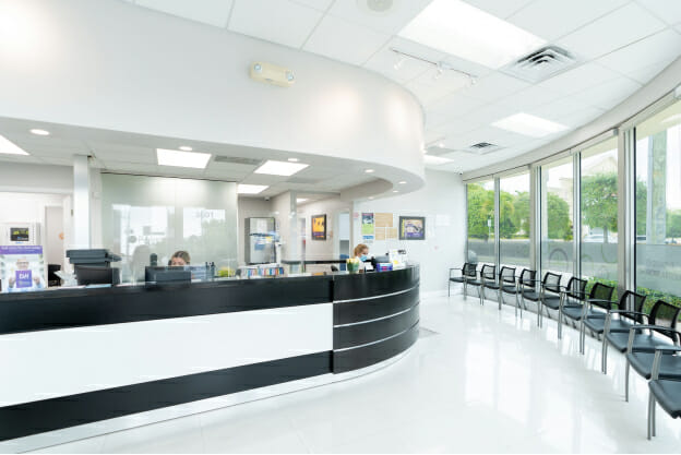 Palm Medical Centers waiting room.