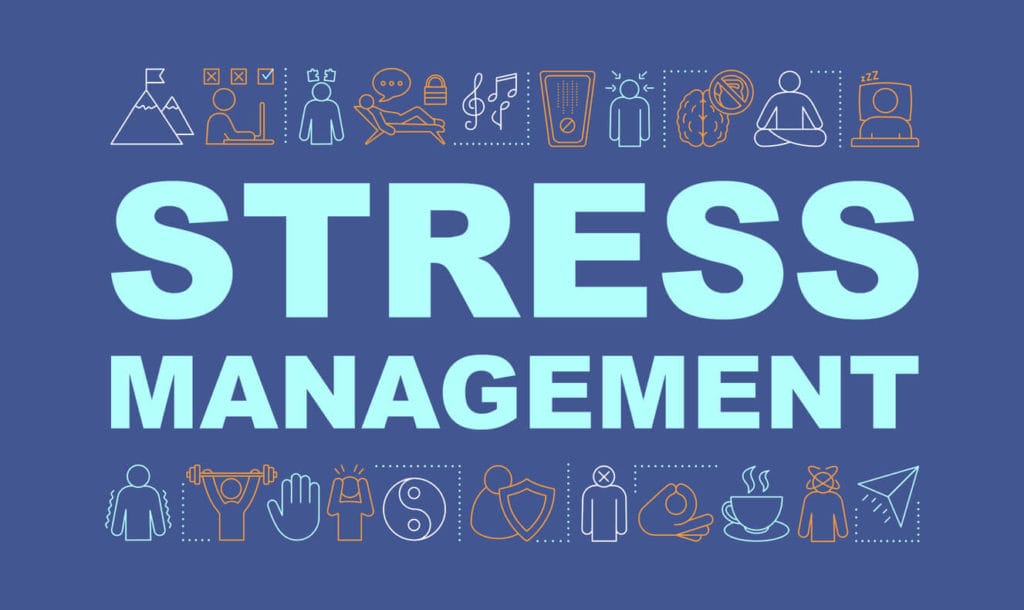 Stress management word concepts