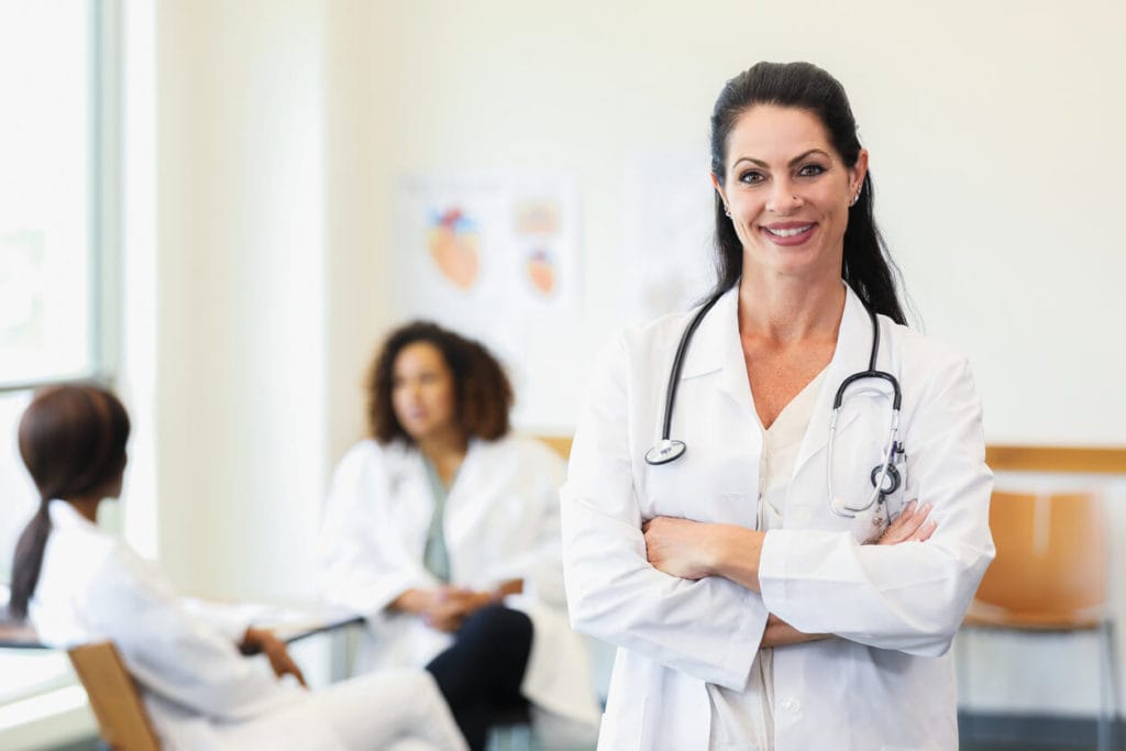 image of a primary care doctor in a primary care center