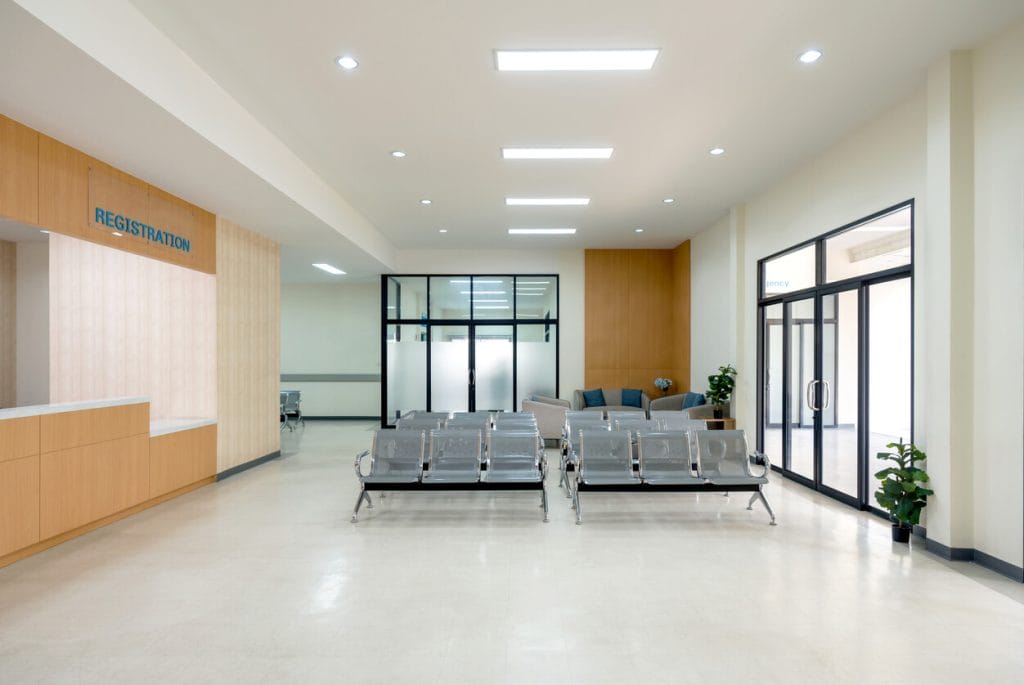 Image of a waiting area in a local health clinic.